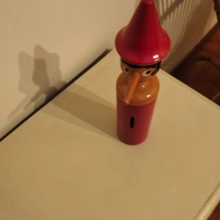 Salvadanaio in legno Pinocchio