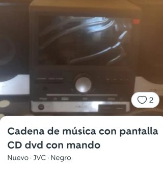 Cadena musical JVC CD DVD con pantalla
