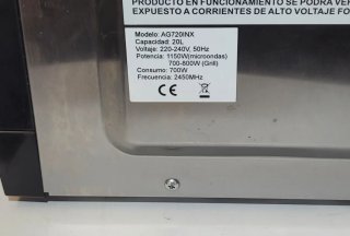 Microondas Digital Inox Exterior.