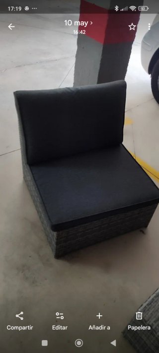 Conjunto de sillones de jardín gris