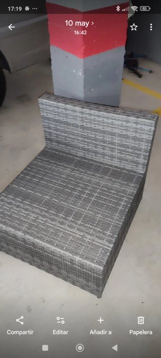 Conjunto de sillones de jardín gris