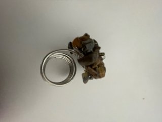 Conjunto Pulsera y Anillo Piedras Marrones