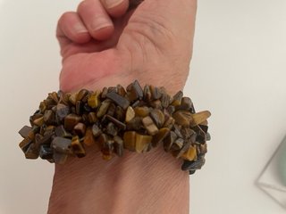 Conjunto Pulsera y Anillo Piedras Marrones