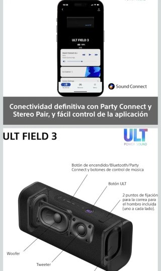 Sony ULT Field 3 Altavoz Bluetooth Portátil