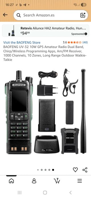 Walkie Talkie Baofeng UV-32 GPS