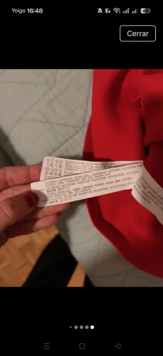 Vestido Zara Rojo Cremallera Volante