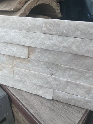 3 cajas de azulejos de piedra natural blanca