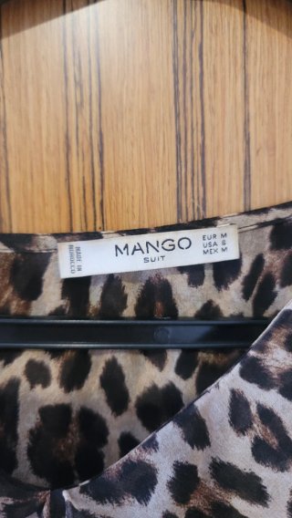 Blusa gasa Mango leopardo