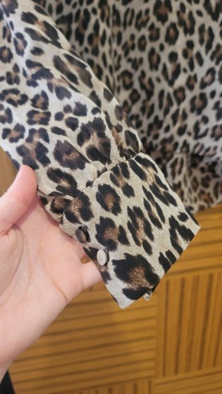 Blusa gasa Mango leopardo
