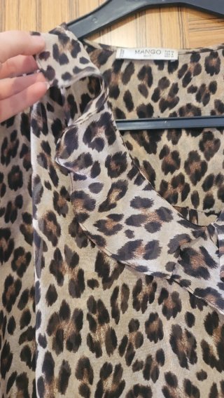 Blusa gasa Mango leopardo