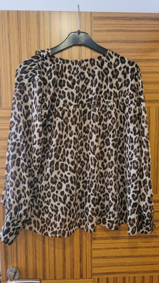 Blusa gasa Mango leopardo