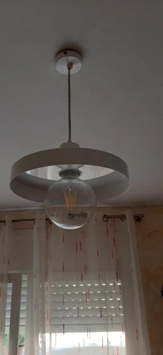 2 Lámparas de Techo Metálicas Blancas