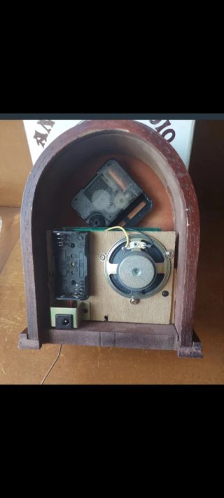 Radio Reloj Madera Antique Radio