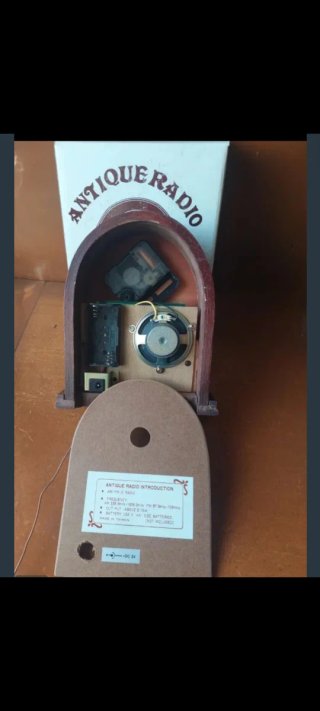 Radio Reloj Madera Antique Radio