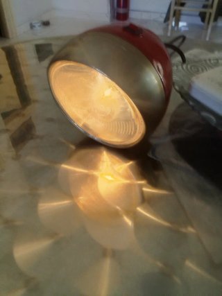 Faro Bicicletta Rosso/Argento