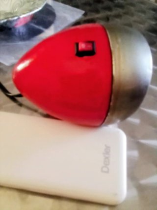 Faro Bicicletta Rosso/Argento