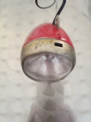 Faro Bicicletta Rosso/Argento