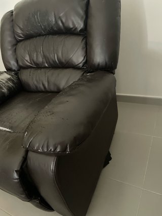 Sofá reclinable marrón oscuro GRATIS