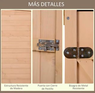 Caseta de jardín de madera