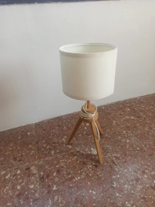 Lámpara IKEA Lauters Madera y Tela
