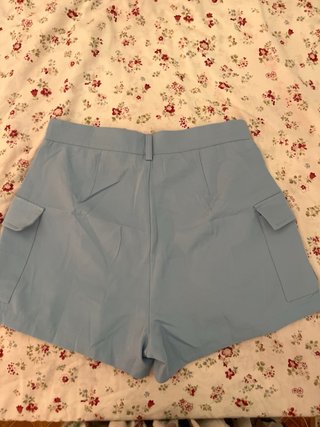 Falda pantalón azul con bolsillos, largo 38, t M/L
