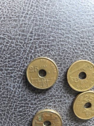 Lote 4 monedas 25 pesetas