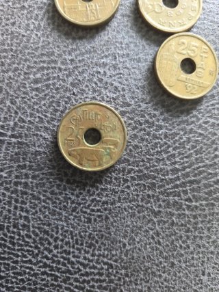 Lote 4 monedas 25 pesetas