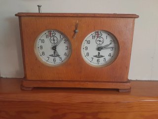 Reloj Ajedrez soviético Madera 1960s