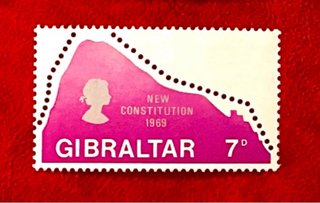 Curioso Sello Gibraltar 1969 “New Constitution”
