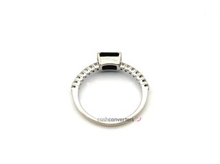 sortija oro 18k con piedra con diamante