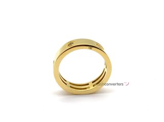 alianza oro 18k con piedra con circonita t. 22 (19,74 mm)