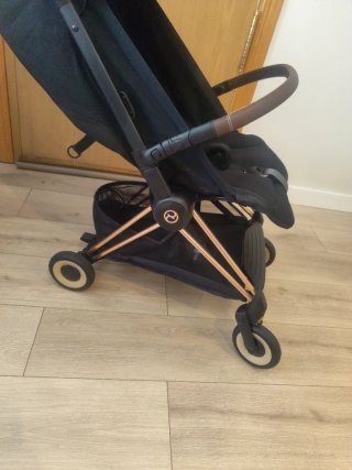 Cybex Coya Rosegold + saco cybex + bolso cambiador
