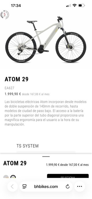 BH Atom 29 Bicicleta Eléctrica