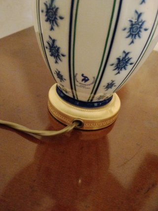 Lampada ceramica decorata