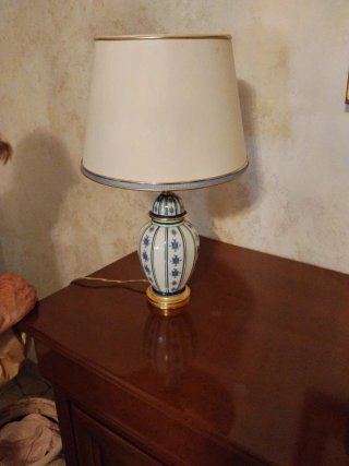 Lampada ceramica decorata