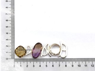 medallon plata 925mm con piedra con cuarzo