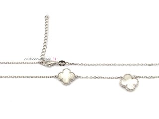 gargantilla plata 925mm con piedra con nacar 22cm