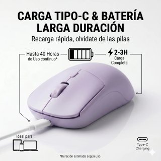 Ratón inalámbrico (Bluetooth + USB)