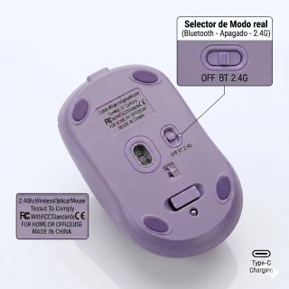 Ratón inalámbrico (Bluetooth + USB)