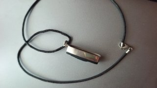 Collar Turmalina Negra con Plata con cordón de cue
