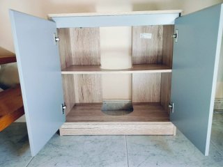 Mueble bajo para lavabo con 2 compartimentos