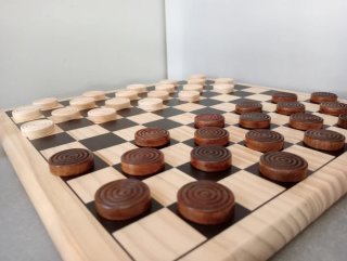 Juego de mesa Damas y Ajedrez de madera