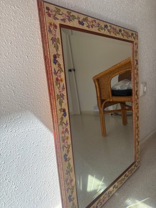 Espejo decorativo marco floral