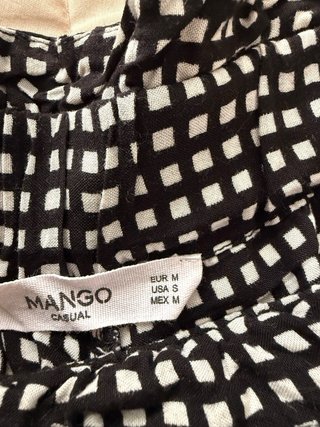Falda pantalón cuadros blanco y negro