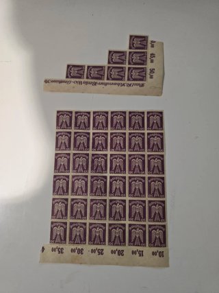 Láminas de sellos 1 céntimo