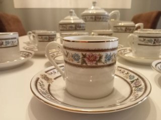 Juego de café de porcelana