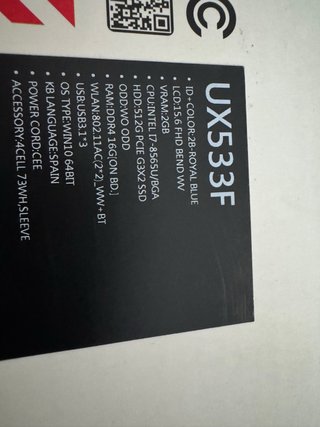 ASUS ZenBook UX533F Azul/Plata
