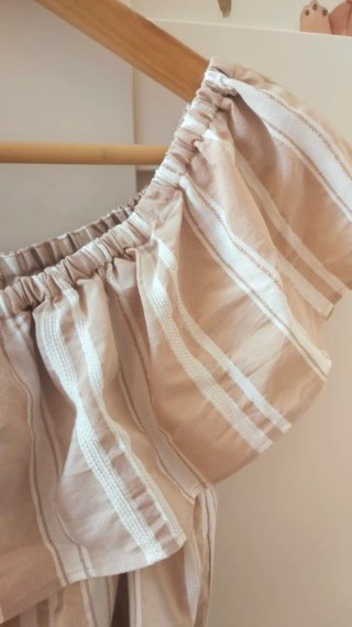 Vestido Veraniego Rayas Beige