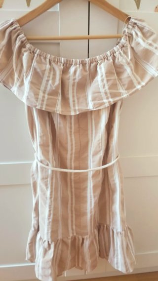Vestido Veraniego Rayas Beige