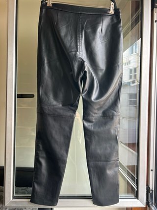 Pantalón Zara Piel Mujer Negro